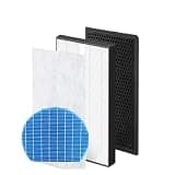 Air Purifier Filter Cartridge Replacement Part,Compatible For Sharp FZ-D60HFE FZ-D60DFE KC-D60EUW KC-G60EUW(Set2)