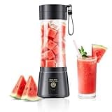 Cordless Portable Blender for Smoothies - Rechargeable & Cordless Personal Blender with 380ML Juice Cup, Powerful 6 Blades Conveniently Making Smoothies & Drinks