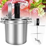 UHRLGHS Electric Mixer Machine,Electric Food Mixer,Automatic Pot Stirrer with 4-Blade Scraper for Mixing Jam,Sauce,Soup,and Chocolate Paste,40L Capacity,25L