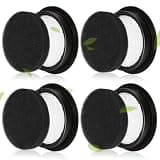 4 Pcs Vacuum Cleaner Filter Replacement Compatible with SMOTURE VACO1/VACO2/VC70 Cordless Vacuum Cleaner & ozeeco EC01 Vacuum Filters (Black)
