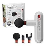 Sharper Image Powerboost Move - Mini Percussion Massage Gun| 4 Attachments, 4 Speeds, FSA Eligible| Full Body Back & Shoulder Massager| Deep Tissue Muscle Recovery| Portable Pain Relief Massage Tool