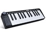 M-VAVE 25 Keys Mini Keyboard – Professional Beat Maker and Keytar for Keyboard Music Production Builtin Battery Wireless Connect Black