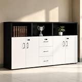 YCZYCZ Lateral File Cabinet with Lock, Metal Office Storage Cabinet, 2 Drawer Lateral File Cabinets for Home Office, A4 Letter Size, Heavy Duty Steel Filing Cabinet for Documents Storage