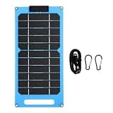 Haofy Panel Monocrystalline Silicon Portable Solar Charger Dual Type C Fast Charging for Camping Hiking Backpacking Outdoor Adventures Blue