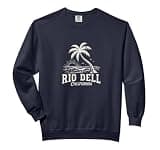 Rio Dell California Palm Tree Beach Design Comfort Colors Adult Sweatshirt
