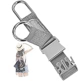 Elastic Jacket Gripper Travel Strap with D-Ring Hooks and Buckle, Suitcase Straps Belts Travel Accessories, Makes Your Hands Free,Gray