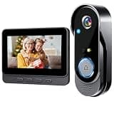 KEPEAK Doorbell Camera Wireless, Video Door Bell Camera with Monitor, 2-Way Audio, No WiFi or No APP Needed for Home Security