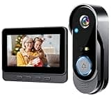 KEPEAK Doorbell Camera Wireless, Video Door Bell Camera with Monitor, 2-Way Audio, No WiFi or No APP Needed for Home Security