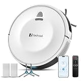 Redroad Robot Vacuums,10KPa Robotic Vacuum Cleaner with Mapping,Lidar Navigation&Obstacle Avoidance,150mins Robot Vacuum with App/Alexa/Remote,Tangle-Free Pet Hair,Self-Charging (White)
