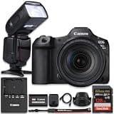 Canon EOS R5 Mark II Mirrorless Camera with RF 24-105mm f/4 L is USM Lens + TTL PRO Flash + SanDisk Extreme PPRO 128GB Memory Card (16pc Bundle)