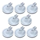 154174501A 8 Pack Dishwasher Lower Rack Roller Wheel for Frigidaire 154174501 154174502 154294801 3202777 612977 AH452448 AP2135554 EA452448 PS420038 PS452448