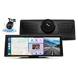 MDBV Wireless Portable with Apple CarPlay Screen,8.1" Touch Screen Car Stereo with 2K Dash Cam/Car Play & Android Auto,1080P Backup Camera,GPS Navigation,Voice Control,Loop Recording,with Mirror Link
