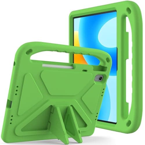 Case Compatible with Huawei MatePad 11.5S 11.5inch 2024, Compatible with Huawei MatePad 11.5S Kids Case with Shoulder Strap, Light Weight Handle Stand Cover Proof Bumper Shell (Green)
