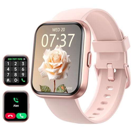 aeac Smart Watches for Women, 1.8" Touch Screen Fitness Tracker for Android & iPhone, Answer/Make Calls, Alexa Built-in, Heart Rate/Sleep/SpO2 Monitor Smartwatch, 3ATM Waterproof 120+ Sport Modes