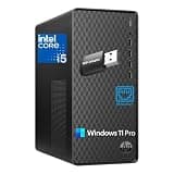 HP Desktop Computers Microtower PC, Intel Core i5-10400, 32GB DDR4 RAM, 1TB SSD, WiFi Adapter, Wire Keyboard and Mouse Included, Windows 11 Pro, for Student Home use, Remote Work, Photo Editing