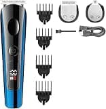 Pro Hair Clipper, Rechargeable Professional Trimmer for Men Grooming Beard Electric Stubble Cutting Machine Haircut