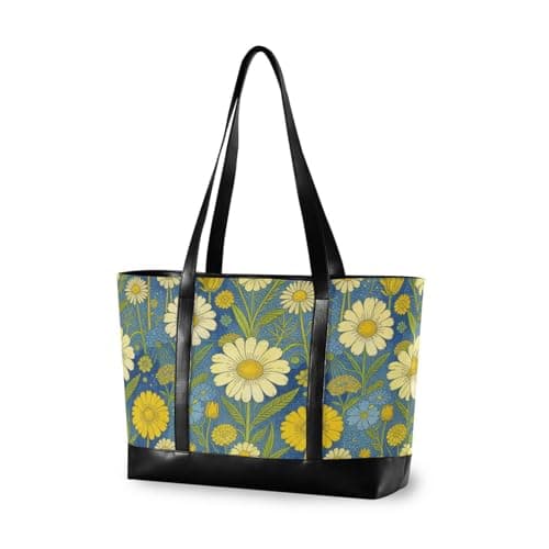 tplaotee Vintage Yellow White Flowers Blue professional laptop bags for women with zipper bag 14 inch for teacher with tablet bolso para laptop mujer
