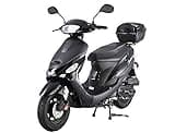 HHH 50cc Scooter Gas Street Scooter Fully Automatic 50cc Bike Moped with Matching Trunk for Youth and Adult (Black Color) (Factory Packaged)
