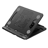 Foldable Laptop Stand Computer Mobile Phone Bracket Desktop Riser Cooling Bracket Adjustable Desk Holder Mount(Black)