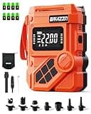 BAVIZZN 59.2Wh 22PSI Rechargeable SUP Pump, Dual Stage Electric Paddle Board Pump with Auto-Off LCD, 12V Car/Type-C Input, Battery Powered Inflator for Kayak Boat Inflatables