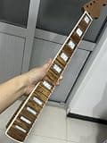 4A 22fret Roasted Flame Maple electric guitar neck part block inlay gloss