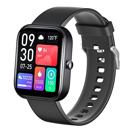 Ti Cow GTS5 Smart Watch, 2.0" Touch Screen Smartwatch Fitness Tracker with 100+ Sports Modes GPS Track records/24-Heart Rate/SpO2/Stress/Sleep Monitor for Men and Women (Black)