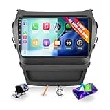 for Hyundai Santa Fe 2013-2018 8 Core 4G+64G CarPlay Android Auto Navigation Stereo GPS Radio Reverse Camera Display 9" IPS Touchscreen Headunit Tablet Pad Media Player