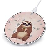 Cute Sloth Wireless Charger Portable Fast Charging Pad Lightweight Wireless Charging Pad 10W Slim Charging Station for Phone Charger Mat for Travel Home Office Desk