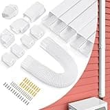 LyPrem 10Ft Mini Split Line Set Cover 3" PVC Line Cover Kit for Mini Split and Central Air Conditioner & Heat Pump(White)