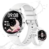 PODOEIL Smart Watch for Women with Bluetooth Calling, 1.27" AMOLED Touchscreen, IP68 Waterproof Fitness Tracker with Heart Rate & Sleep Monitor, 100+ Sports Modes for Android & iPhone (White)