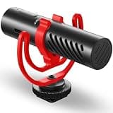 Movo VXR10-AI v2 Shotgun Microphone with AI Noise Cancellation - Camera Microphone for DSLR, Smartphone & Computer - Supercardioid On-Camera Mic with 3.5mm & USB-C Cables - Latest Version