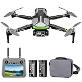 GPS Drones with Camera for Adults 4K, 5.7" FPV Touchscreen, 100-Min Flight Time, GPS Follow, Auto Return, Beginner Mode, Long Range Transmission, RC Quadcopter, Foldable RC Drone with 2 Batteries
