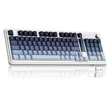 MageGee GK960 Wireless Keyboard, 98 Keys Tri-Mode BT/2.4G/Wired Membrane Gaming Keyboard, RGB Creamy Keyboard with Number Pad, Knob Control, Side Printed Keycaps, 4000mAh Battery - Black & Blue