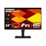 Samsung 24” (S40GD) Borderless Business Monitor with IPS Panel, 100Hz Refresh Rate, Eye Saver Mode, Ergonomic Design, Game Picture Mode, LS24D408GANXGO