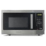 Farberware 0.9 Cu. Ft. Countertop Microwave Oven – 900 Watts Power, Auto Cook Settings, Defrost, Easy Clean and Child Safety Lock - Stainless Steel