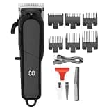 DAXXIN Hair Cutting Tool, Electric Hair Clipper Professional Barber Cordless Hair Cutting Machine Digital Display Trimmer for Men