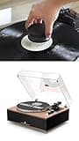 ANGELS HORN High Fidelity Bluetooth Vinyl Record Player with Built in Speakers & Record Weight Stabilizer Bundle