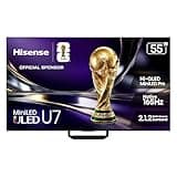 Hisense 55" U7 Mini-LED ULED 4K UHD Best Premium Gaming Google Smart TV (55U7SG, 2026 NEW) - Hi-QLED, Native 165Hz, VRR 330, HDR10+, Dolby Vision IQ·Atmos, IMAX Enhanced, Anti-Reflection, 2.1.2 Ch