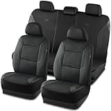 Skechers Memory Foam Car Seat Covers, Air Cool Mesh Thick Seat Covers, Airbag Compatible Car Seat Cover, Automotive Comfort Protection for Most Cars,Vans,Trucks, SUVs,Black
