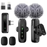 JCHIEN Wireless Lavalier Microphone for iPhone/Android Phone