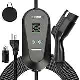 Toptoo Level 1+2 Portable EV Charger for Electric Cars, 16A 3.5KW with 1.8 Inch LCD Display, 110V-240V, 6-20P Power Plug, J1772 Compatible, Applicable to Household Electricity