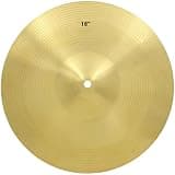 Hemobllo Portable Brass Crash Cymbal for Drum Set with Simple and Delicate Design, Golden Metal Drum Cymbal Suitable for Practice and Performance