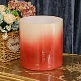 Crystal Soul Red Glaze Crystal Singing Bowl, Quartz, 6.5 Inch, 432Hz D Note, for Meditation, Yoga and Sound Healing