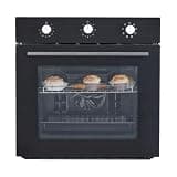 24'' Built-In Single Wall Oven 2.5 Cu.Ft Electric Convection Oven Mechanical Knob Control 8 Cooking Modes for Home Kitchen