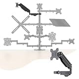 Pholiten Single Monitor Arm, Gas Type Display Arm, Double Articulated, 35MM Pole Mount, Supports 13-32Inches, Load Capacity 22.0 lbs, VESA 75-100mm MD8411DB
