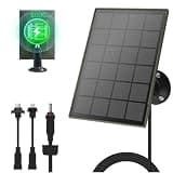 6000 mAh Solar Panel for Security Camera 3W Build in Battery, 5V Micro USB & USB-C & DC3.5mm Port for Stick Up and Outdoor Battery Camera, Waterproof, Adjustable Panel Mount, 9.8ft Cable