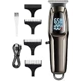 DAXXIN Hair Clippers, LCD Digital Display Professional Electric Clipper USB Rechargeable Hair Clipper Electric Push Rod