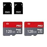 128GB Micro Memory Card Class 10 Memory Cards High Speed Mini TF Card with Adapter for Smartphones/Tablet/Drone/Game Console(2-Pack)