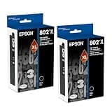 Epson 802XL Black Ink Cartridges 2/Pack Bundle