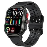 P106 Smart Watch with Bluetooth Calling, Heart Rate Monitor, Step Counter, Sleep Tracking, GPS, Waterproof Sport Fitness Watch (Black)